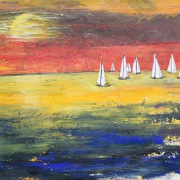 Cornelia Diegmann - Segeltörn - Acryl auf Leinwand - 70 x 100 cm - 2022