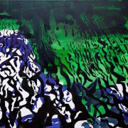 Gerta Stüdemann - Mare e terra 1 - Acryl / Tusche auf Leinwand - 70 x 100 cm - 2025