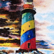 Sabine Hamann - Leuchtturm - Glasmosaik - 50 x 30 cm - 2025