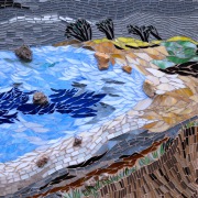 Annegret Koch - Herbstbucht - Flachglasmosaik - 70 x 80 cm - 2025