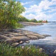 Lena Nattermüller - Schärengebiet Ostseeküste Schweden - Acryl auf Leinwand - 60 x 80 cm - 2025
